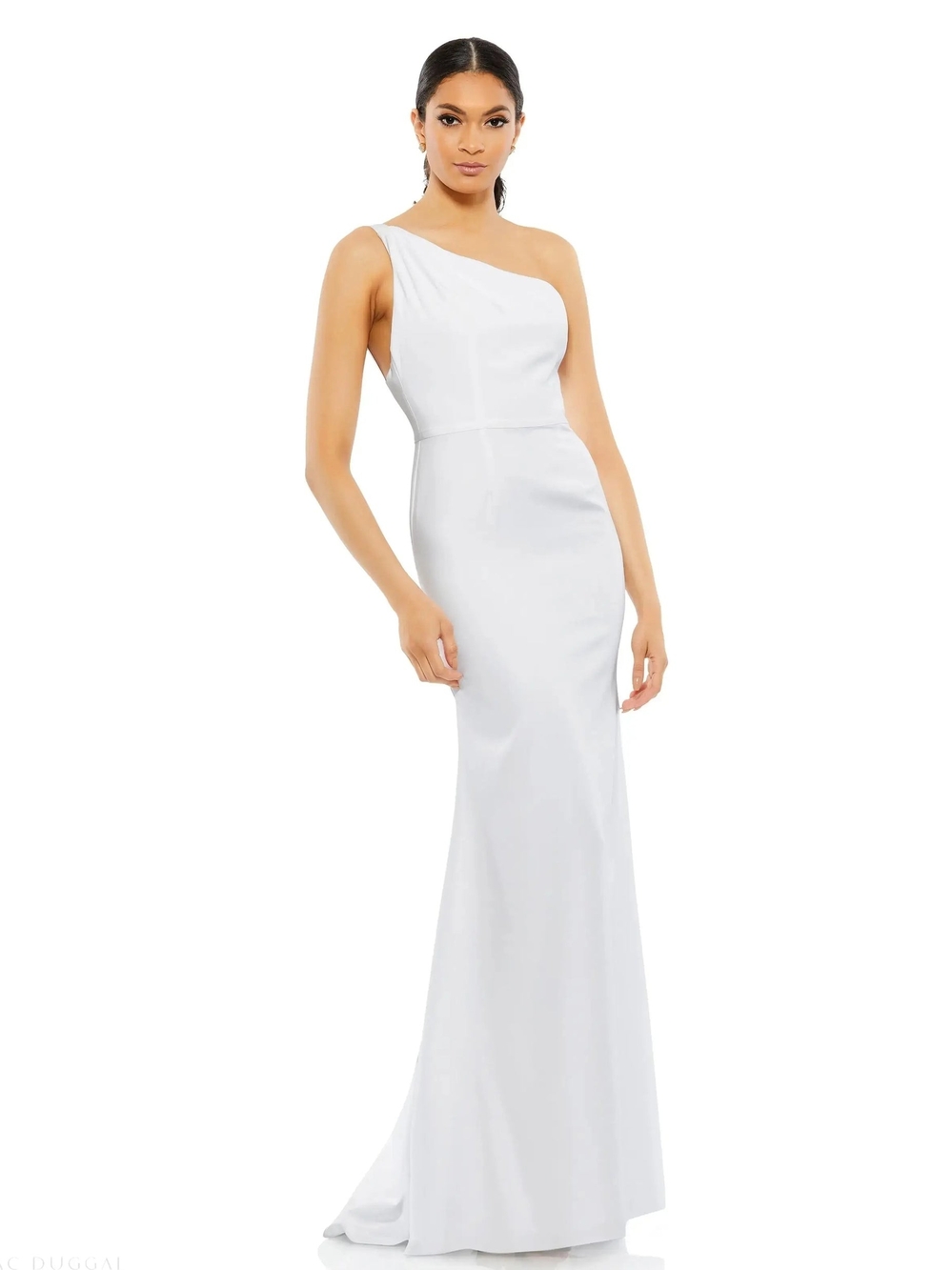 Mac Duggal - One Shoulder Jersey Mermaid Gown - Size 4